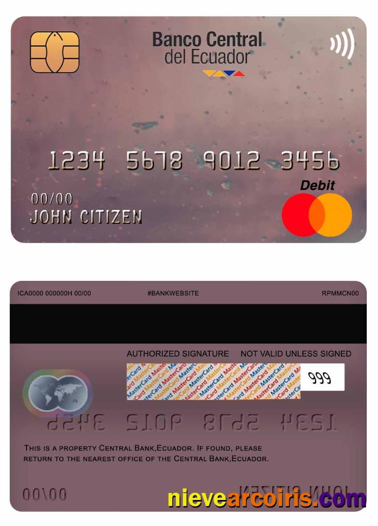 Ecuador Central Bank mastercard